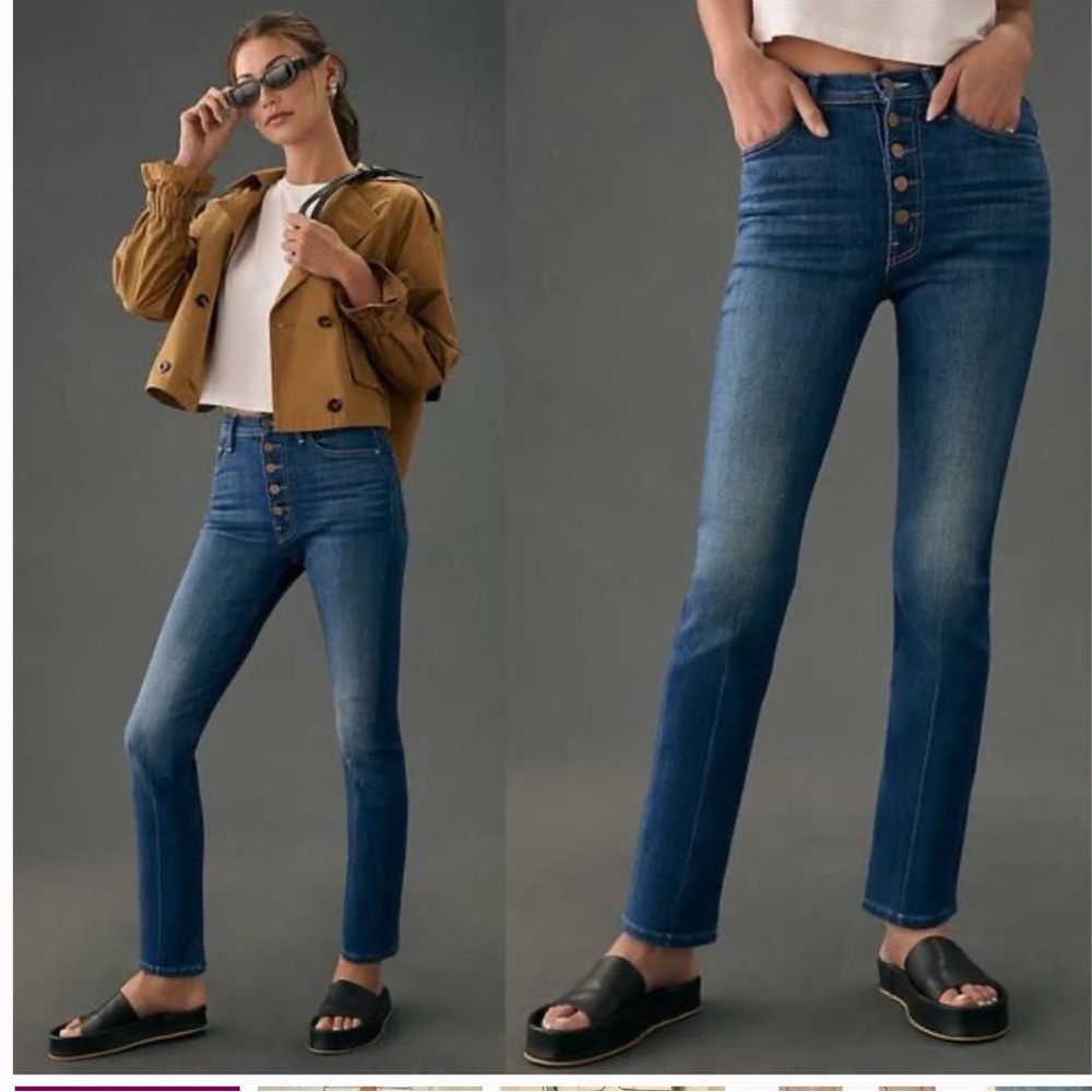 MOTHER Indigo Flare & Wide Leg Jeans - Picture 3 of 3